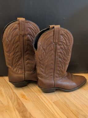 Women's Brown Western Leather Cowboy Boots